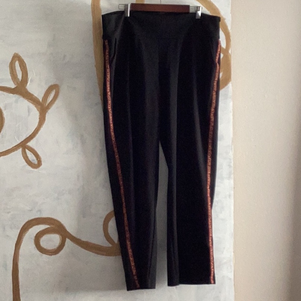 SAINT + SOFIA | Runway Pant with animal print side stripe